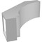 Ekena Millwork 5 1/2-in. W x 14-in. D x 14-in. H Imperial Architectural Grade PVC Knee Brace BRCP055X14X14IMP - alternate 6